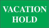 Vacation Hold - Double Sided Vinyl Pocket Inserts (green)