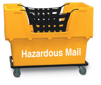 Yellow Container Truck, "Hazardous Mail"