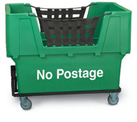 Green Container Truck, "No Postage"