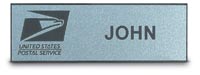1 Line Postal Logo Plastic Name Badge w/ Safety Pin