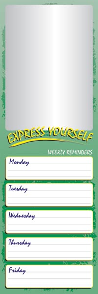 Express Yourself Mirror/Dry Erase Locker Combo Board
