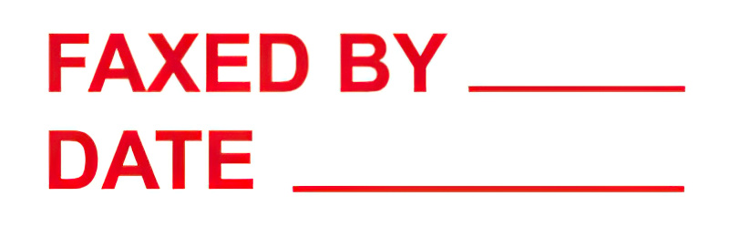 FAXED BY/DATE - Pre-Inked Small Counter Stamp