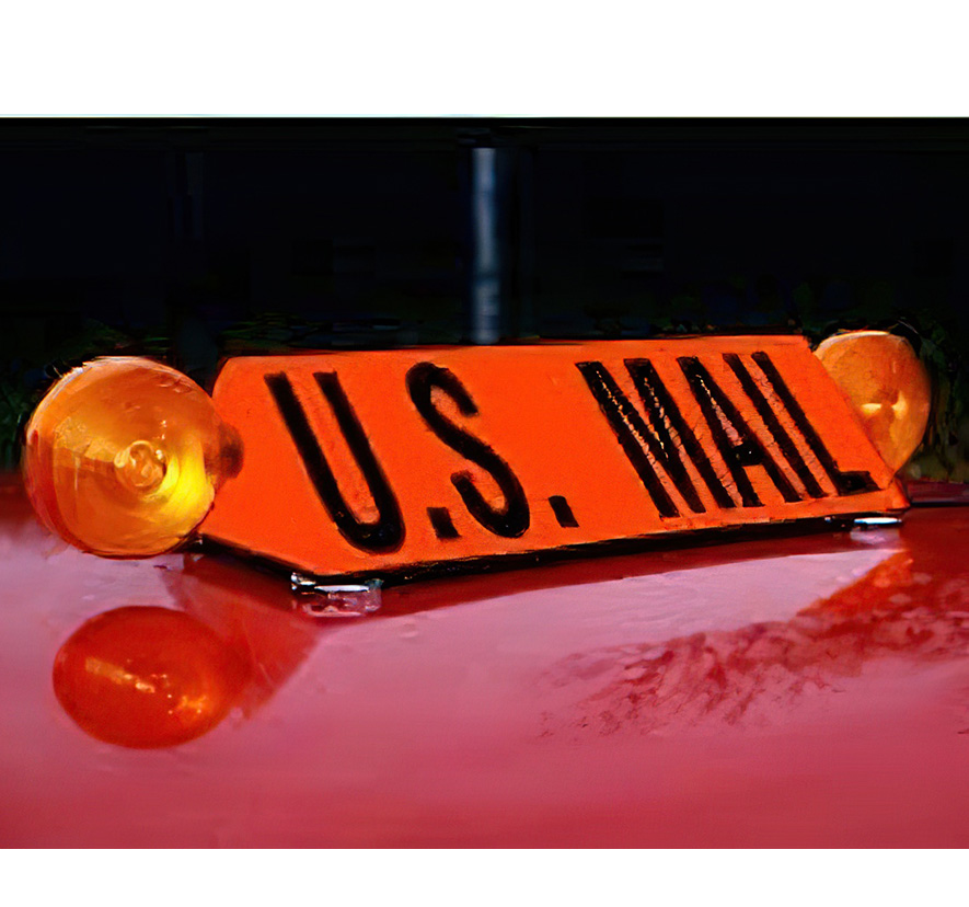 US Mail Rural Carrier Magnetic Signs - 4 Piece Reflective Car Magnets For Delivery