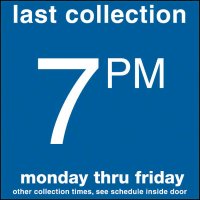 COLLECTION BOX DECALS - 7:00 P.M.
