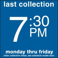 COLLECTION BOX DECALS - 7:30 P.M.