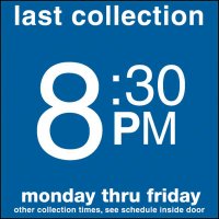 COLLECTION BOX DECALS - 8:30 P.M.