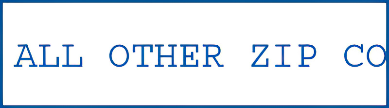 3"X10", ALL OTHER ZIP CODES