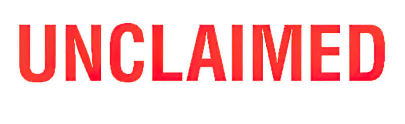 "Unclaimed" Pre-Inked Small Counter Stamp