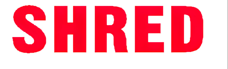 "Shred" Pre-Inked Small Counter Stamp