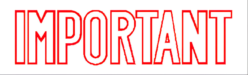 "Important" Pre-Inked Small Counter Stamp