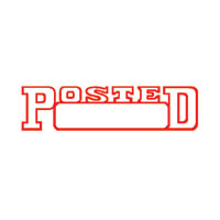 "Posted" Pre-Inked Small Counter Stamp