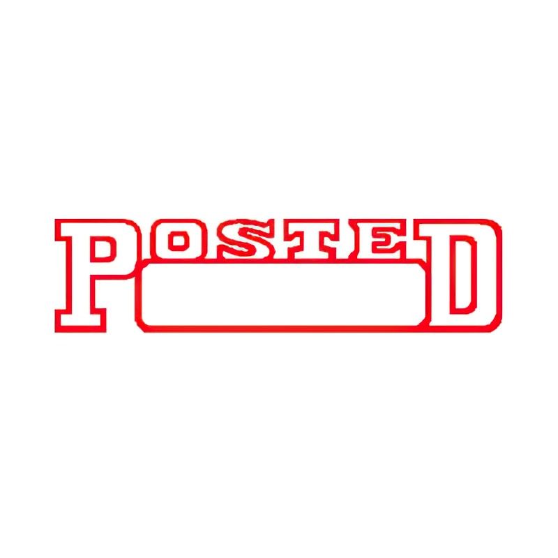 "Posted" Pre-Inked Small Counter Stamp