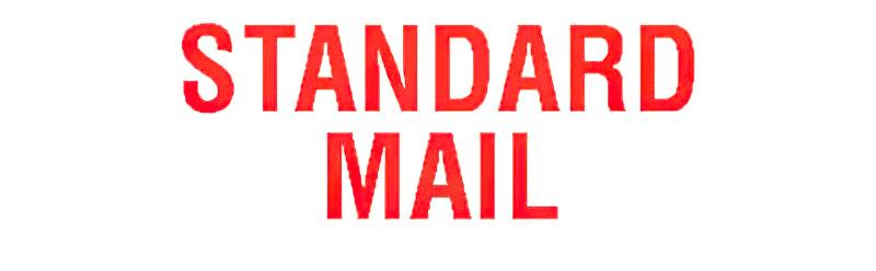 "Standard Mail" Pre-Inked Small Counter Stamp