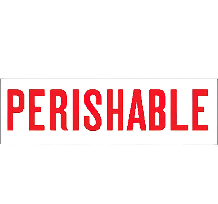 "Perishable" Pre-Inked Small Counter Stamp