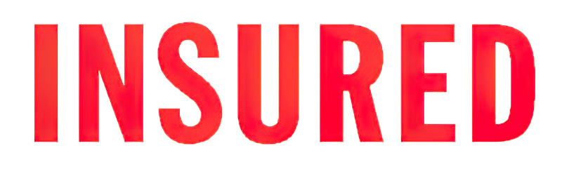 "Insured" Pre-Inked Small Counter Stamp