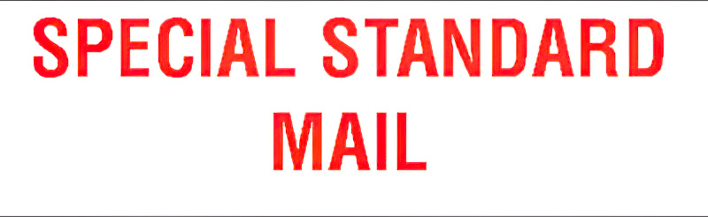 "Special Standard Mail" Pre-Inked Small Counter Stamp