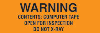 Warning Contents Computer Tape - Open For