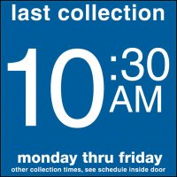 COLLECTION BOX DECAL 10:30 AM