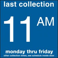 COLLECTION BOX DECALS - 11:00 A.M.